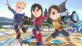 The default Mii Fighters taunting on Battlefield.