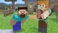 Steve and Alex on Minecraft World.