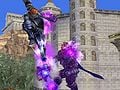 Ganondorf using an aerial Wizard's Foot on another Ganondorf.
